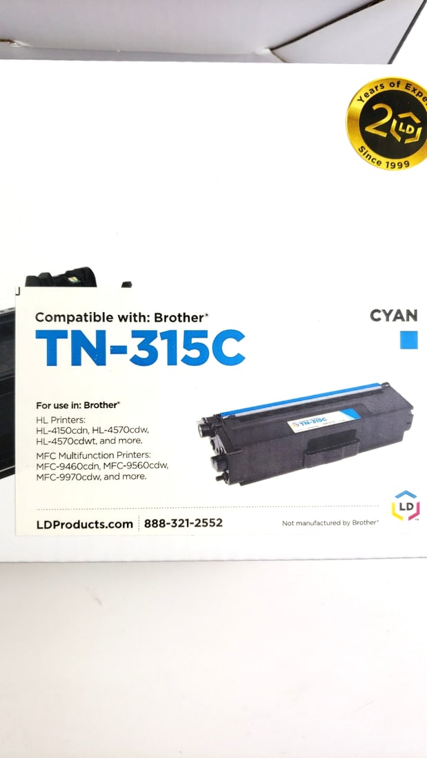 Brother Printer LD Toner Cartridge Set TN-315BK TN-315M TN-315Y TN-315C Black Cyan Magenta Yellow... - 2