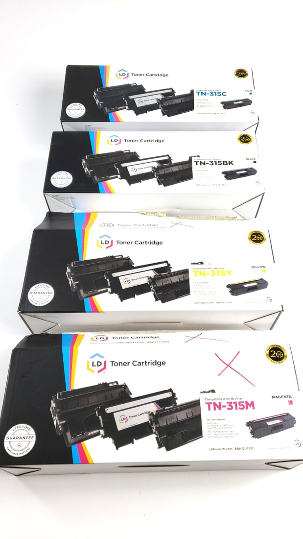 LD Toner Cartridge TN-315 Set for Brother Printer - Cyan, Magenta, Yellow, Black (1 of 4)