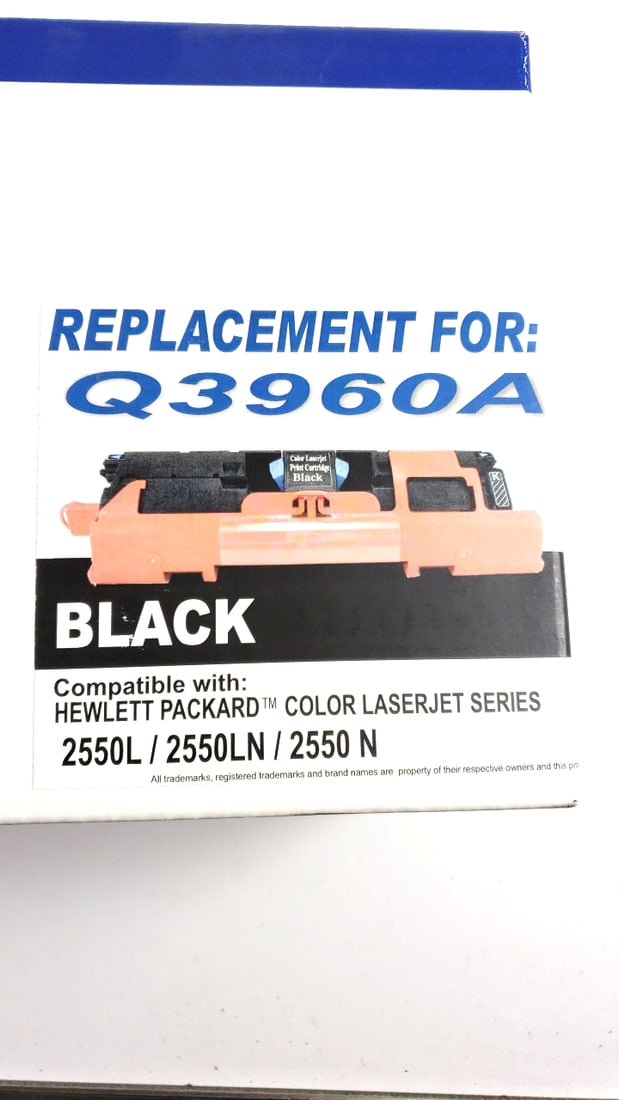 Compatible Toner Cartridge Q3960A Replacement for HP Color LaserJet 2550 Black - 2