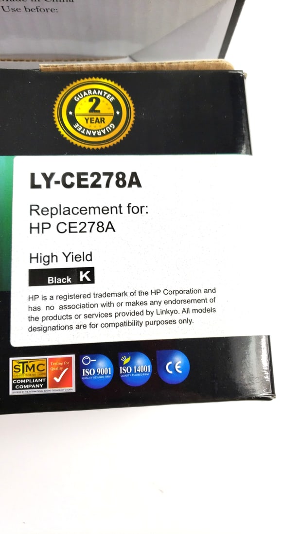 Lot of 2 LINKYO LY-CE278A Premium Cartridge Black Toner High Yield for HP CE278A - 2