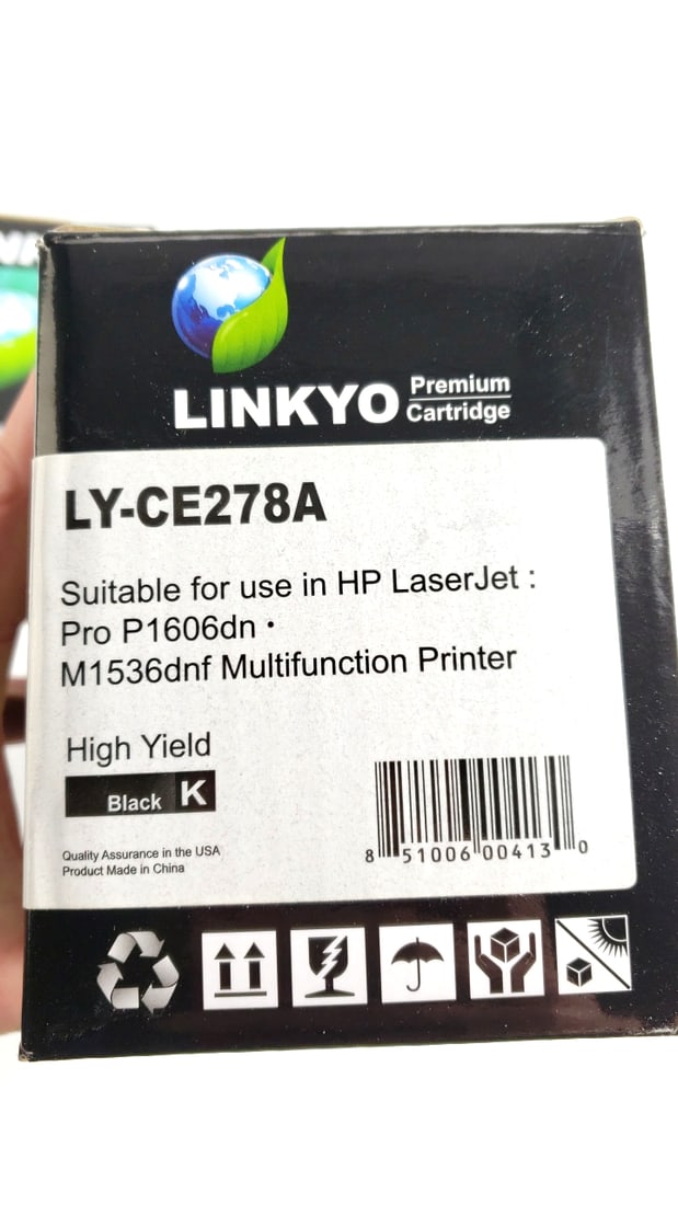 Lot of 2 LINKYO LY-CE278A Premium Cartridge Black Toner High Yield for HP CE278A - 3