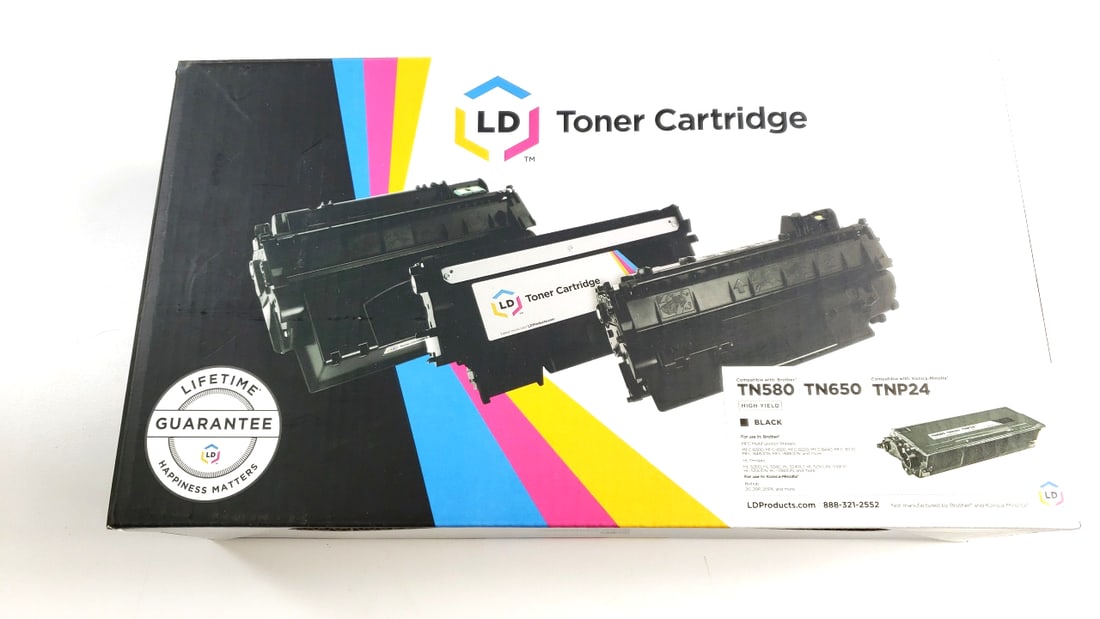 LD Toner Cartridge Brother TN580 TN650 TNP24 Black High Yield Lifetime Guarantee LDProducts (1 of 3)
