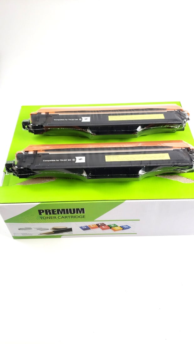 Premium Toner Cartridge for TN-227 BK Black Brother Printer Compatible 2-Pack (1 of 5)