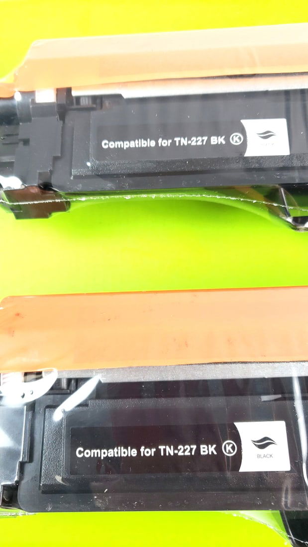 Premium Toner Cartridge for TN-227 BK Black Brother Printer Compatible 2-Pack - 2