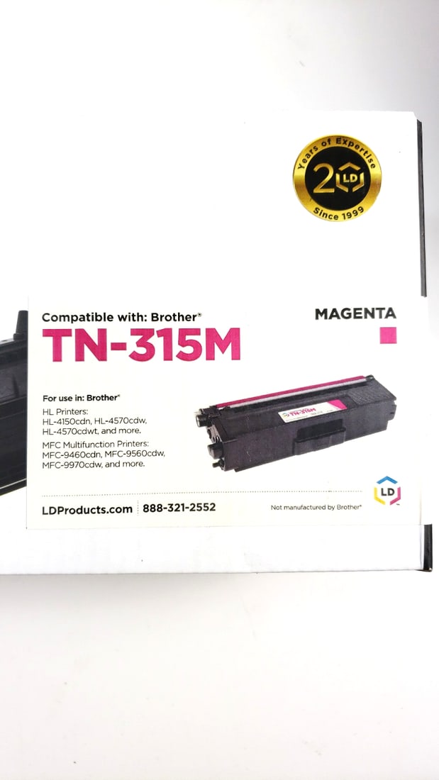 LD Toner Cartridge TN-315M Magenta Compatible with Brother Printers Lifetime Guarantee - 2