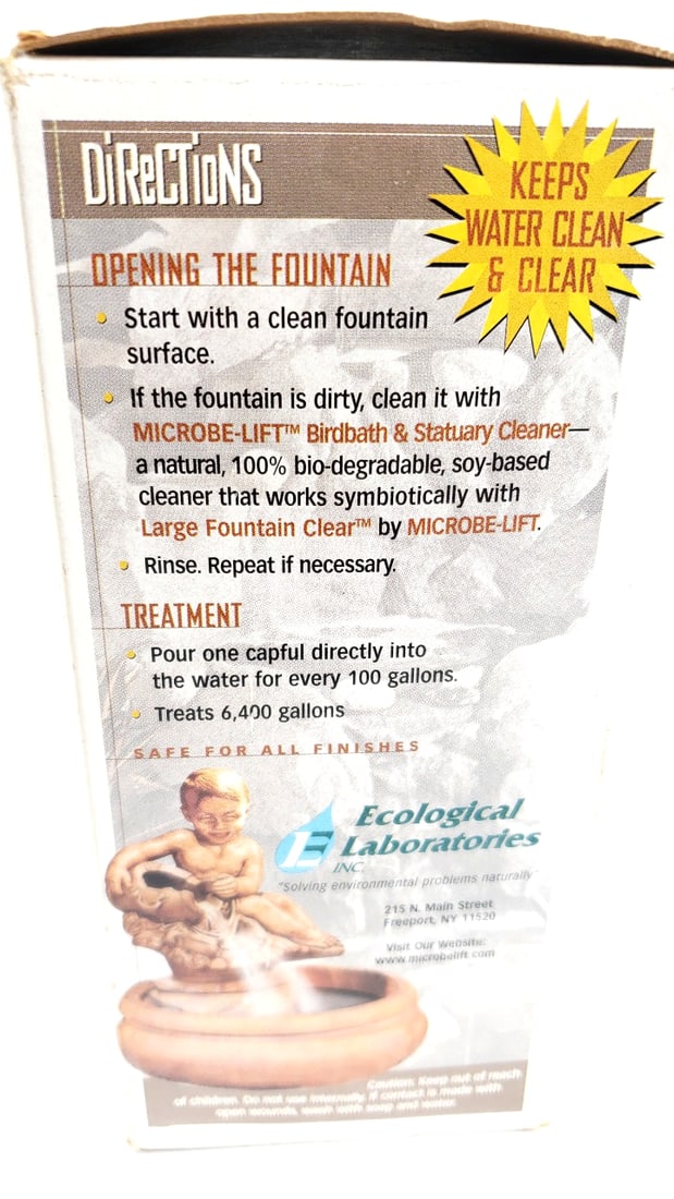 Microbe-Lift Large Fountain Clear Water Treatment, Natural, Safe, Treats 6400 Gallons - 3