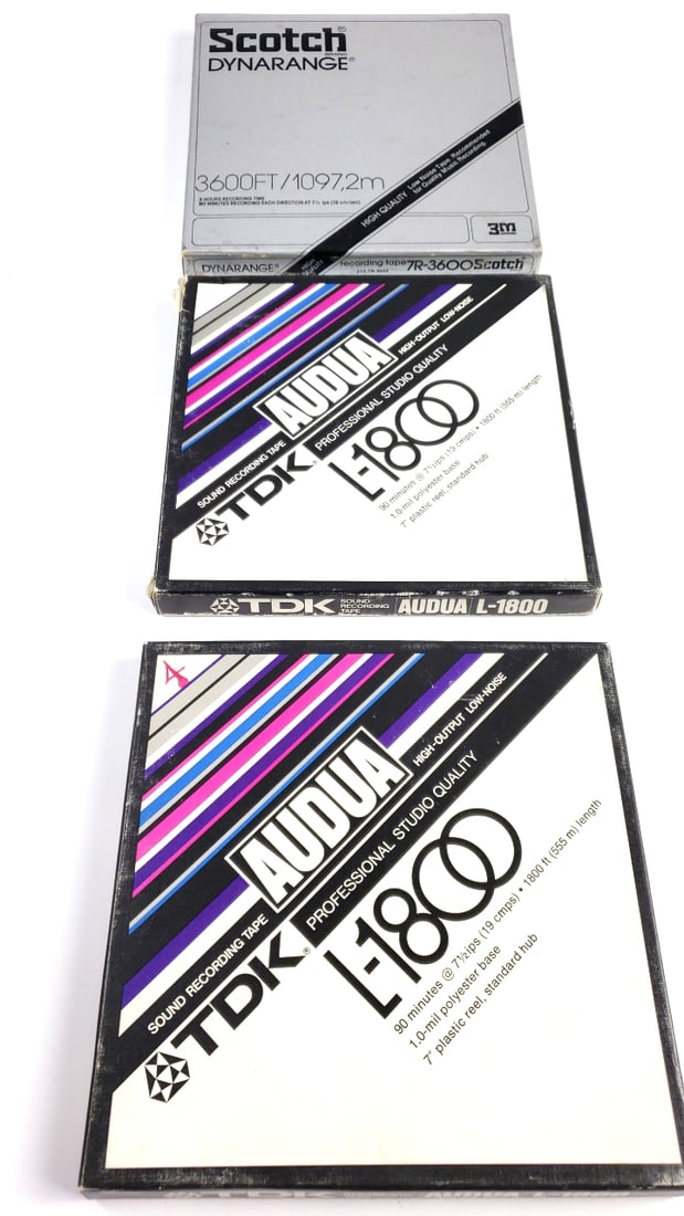 Scotch DYNARANGE & TDK AUDUA L-1800 Sound Recording Tapes With Jehtro Pink Floyd Journey Etc: This is a general auction of estate goods. All items as as pictured. Local pick up will be on 3/14 at our warehouse in Sodo (3429 Airport Way S) from 10am-1pm. Items not picked up will be subjec