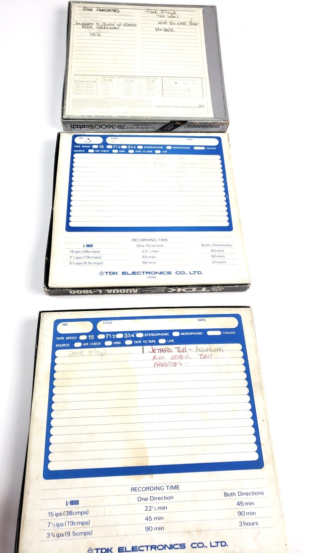 Scotch DYNARANGE & TDK AUDUA L-1800 Sound Recording Tapes With Jehtro Pink Floyd Journey Etc - 2