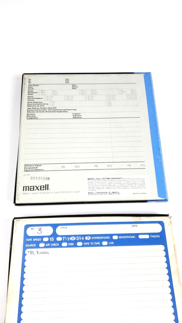 Kinks Live etc recorded on Maxell 35-90 UD Sound Recording Tape & TDK Audua L-1800 Professional S... - 5