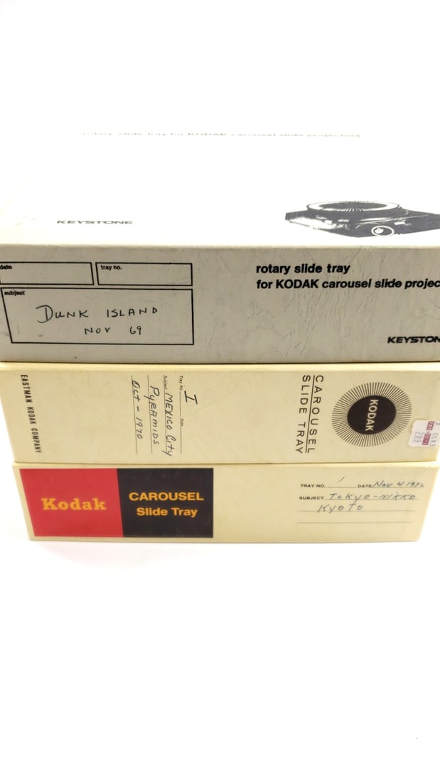 3x Vintage Pictures Rotary Slide Tray for Kodak Carousel Slide Projectors - Mexico Tokyo Dunk Isl... - 8