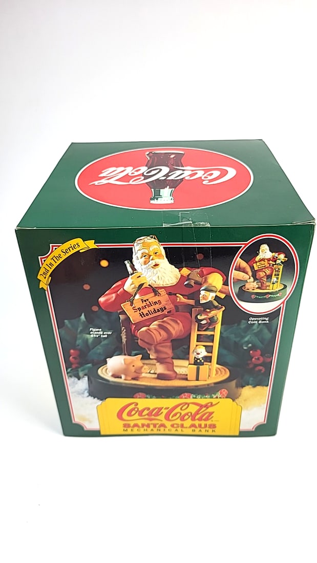 Coca-Cola Santa Claus Mechanical Bank 2nd in Series Green Box Collectible Holiday Decor (1 of 5)