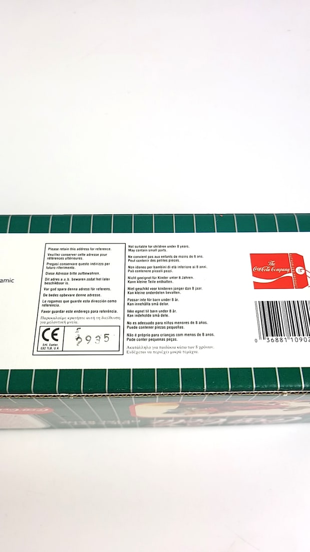 Coca-Cola Die-Cast Metal Bank Trolley with Santa Red Model Collectible Display Box - 7