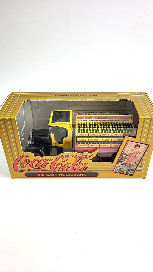 ERTL & Coca-Cola Die-Cast Metal Bank Truck Yellow Vintage Collectible: This is a general auction of estate goods. All items as as pictured. Local pick up will be on 3/14 at our warehouse in Sodo (3429 Airport Way S) from 10am-1pm. Items not picked up will be subjec