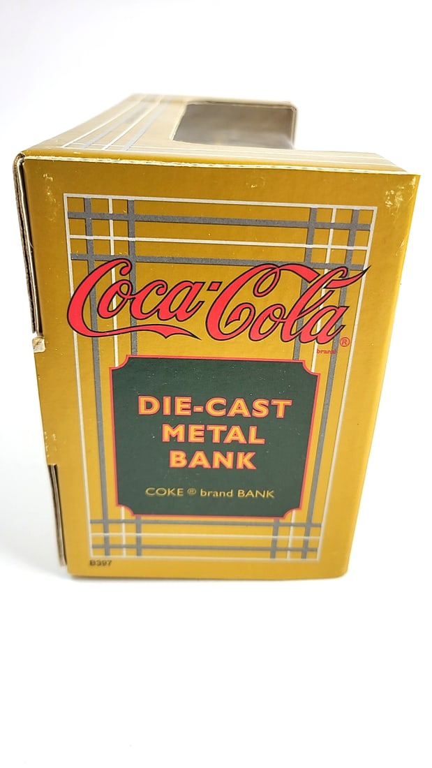ERTL & Coca-Cola Die-Cast Metal Bank Truck Yellow Vintage Collectible - 4