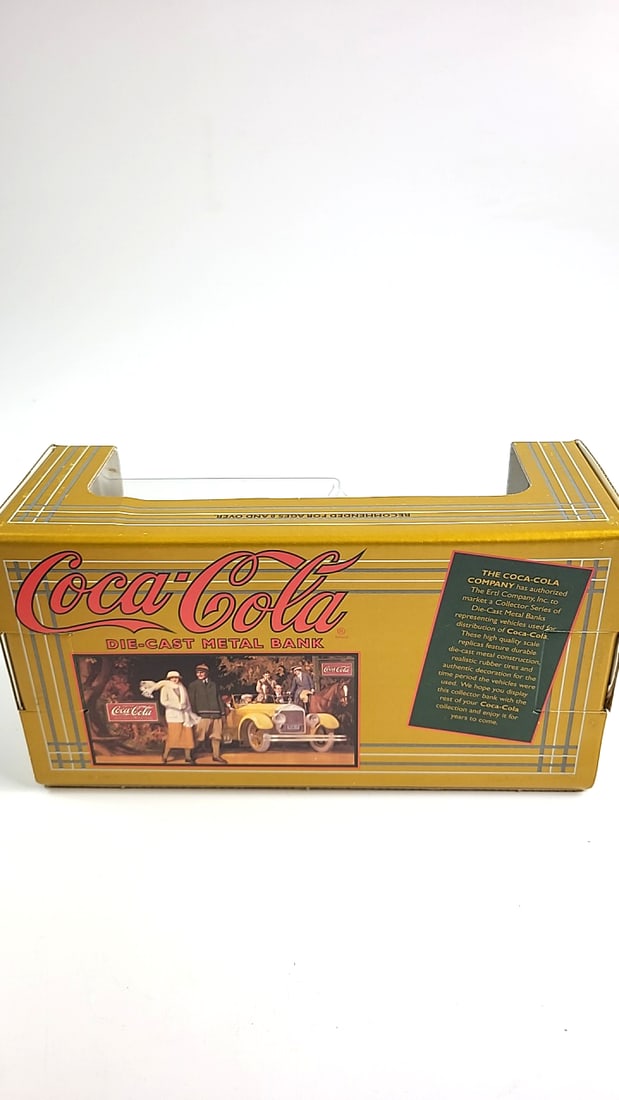 ERTL & Coca-Cola Die-Cast Metal Bank Truck Yellow Vintage Collectible - 5