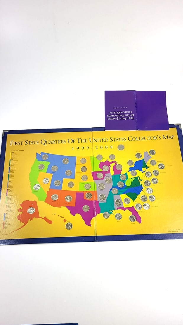 First State Quarters of the USA Collectorâ€™s Map 1999-2008 Album - 2