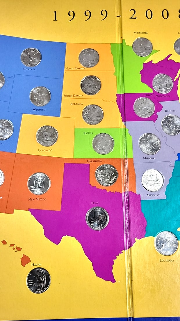 First State Quarters of the USA Collectorâ€™s Map 1999-2008 Album - 4