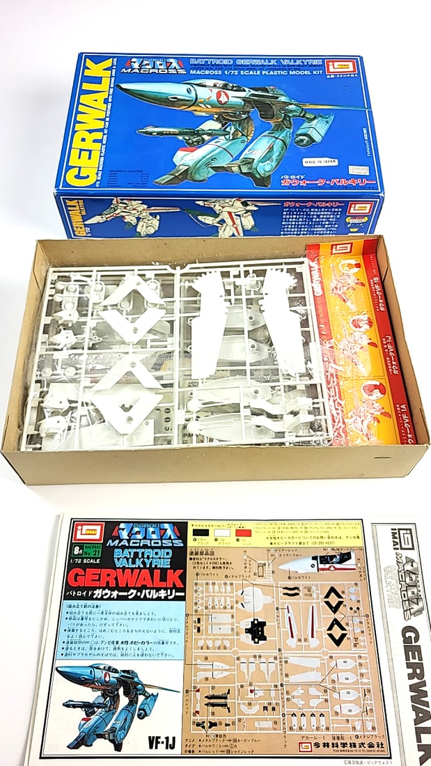Imai Macross Battroid Gerwalk Valkyrie 1/72 Plastic Model Kit New Japan Retro Blue Box Art: This is a general auction of estate goods. All items as as pictured. Local pick up will be on 3/14 at our warehouse in Sodo (3429 Airport Way S) from 10am-1pm. Items not picked up will be subjec