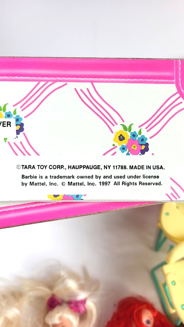 Vintage 90's Barbie Doll Lot with Accessories, Case, Backpack, Clothes, and Chairs Set - Pink/Mul... - 13