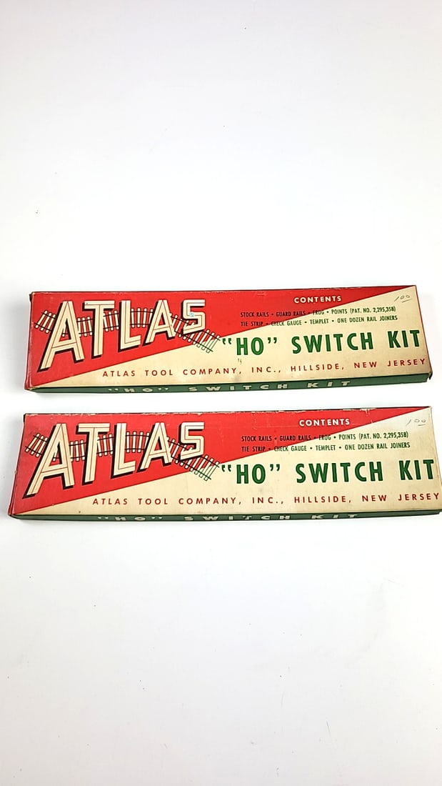 Lot of 2 Atlas HO Switch Kit Model Railroad Track Parts Red Vintage New Jersey Tool Company (1 of 4)