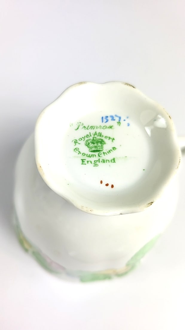 Royal Albert "Primrose" Vintage Floral Porcelain Teacup and Saucer Set - Gold Trim, Multicolor Fl... - 4