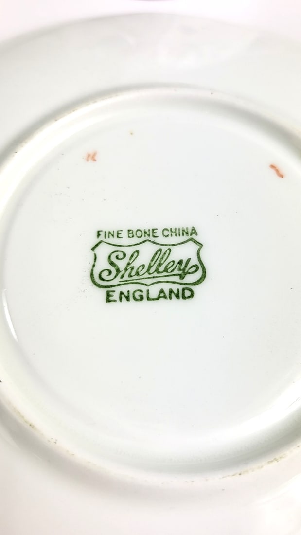 Shelley Fine Bone China Vintage Floral Tea Cup & Saucer Set Pastel Pink Flowers Scalloped Edge Ch... - 3