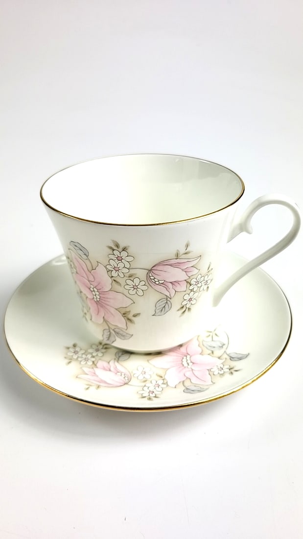 Jason Works Nanrich Pottery Fine Bone China Porcelain Tea Cup & Saucer Set Floral Pink Gold Trim ...: This is a general auction of estate goods. All items as as pictured. Local pick up will be on 3/14 at our warehouse in Sodo (3429 Airport Way S) from 10am-1pm. Items not picked up will be subjec to a
