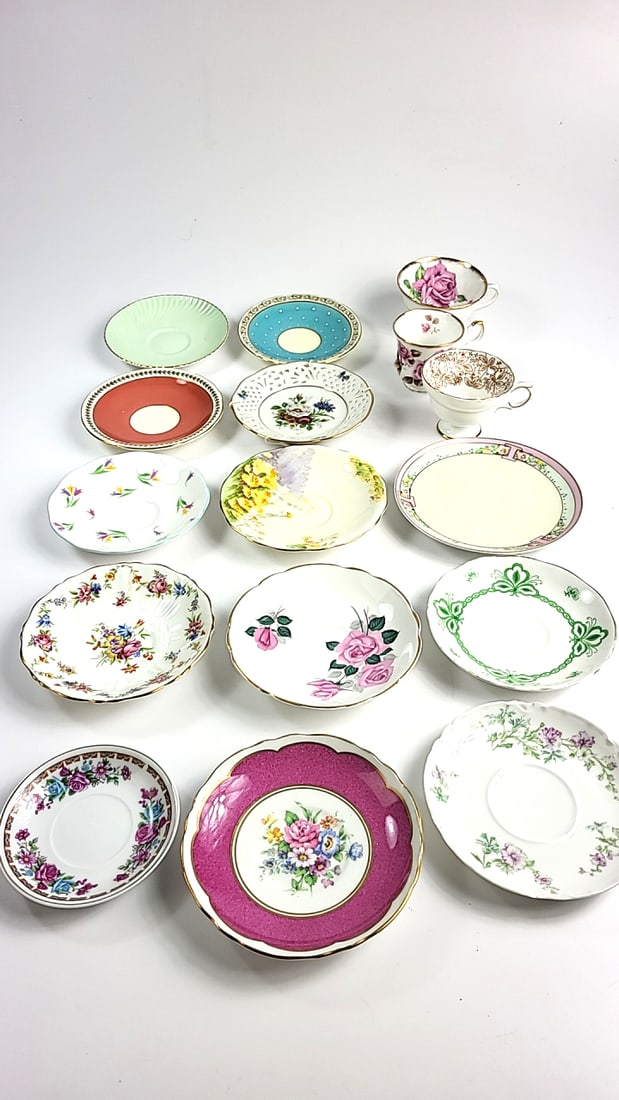 Bone China Lot - Mostly From England - Regency Roslyn Aynsley Etc SEE PICS (1 of 18)
