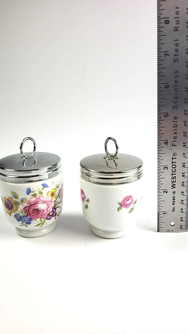 Royal Worcester Oven to Tableware Floral Ceramic Jars with Metal Screw Lids - Set of 2 - 4