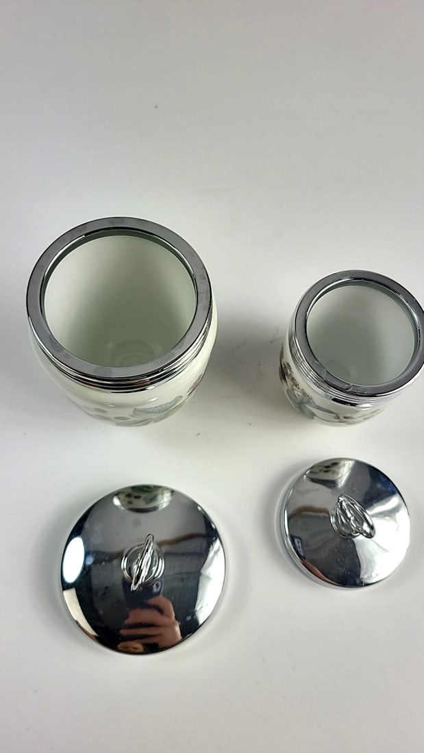 Royal Worcester Oven to Tableware Blackberry Ceramic Jars with Metal Screw Lids - Set of 2 - 3