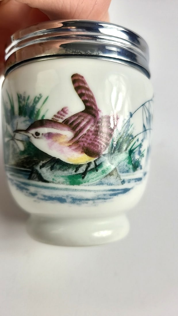 Royal Worcester Oven to Tableware Bird ðŸ¦ Ceramic Jars with Metal Screw Lids - - 4