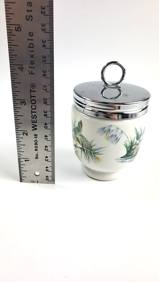 Royal Worcester Oven to Tableware Bird ðŸ¦ Ceramic Jars with Metal Screw Lids - - 8