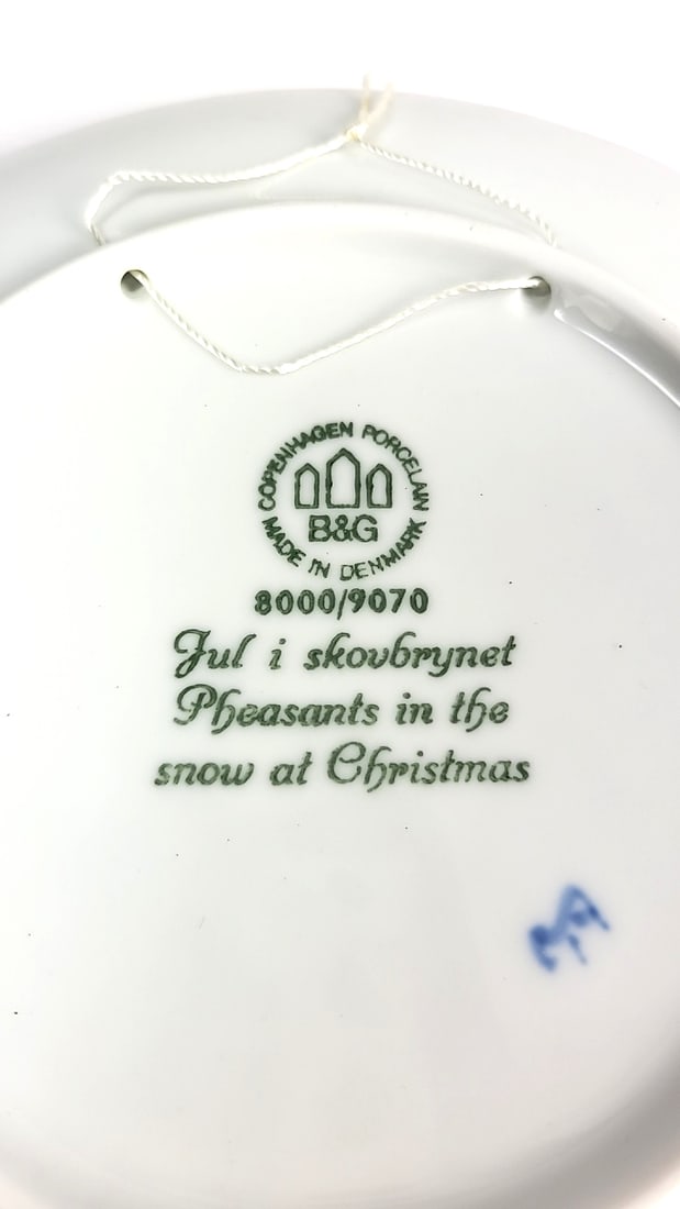 Lot of 12 Copenhagen Porcelain Christmas Plates 1970 - 1980, 1984 Blue & White Christmas Collector - 19