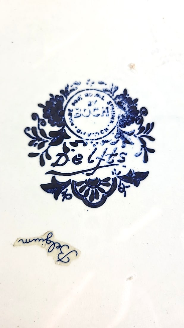 Royal Sphinx Maastricht Holland Delfts Porcelain Plate Blue Windmill Scene Decorative Dutch Style... - 3