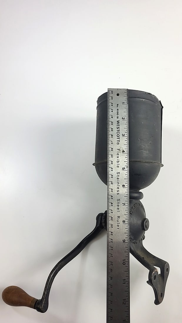 Vintage Universal No. 0012 Coffee Mill Grinder with Wooden Handle, Vintage Wall Mountable, Landers, - 8