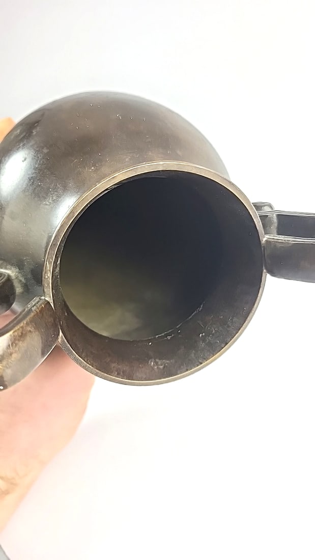 Vintage Metal Vase with Dual Handles - Antique Decorative Urn, Brown Finish, Feels like Brass - 5