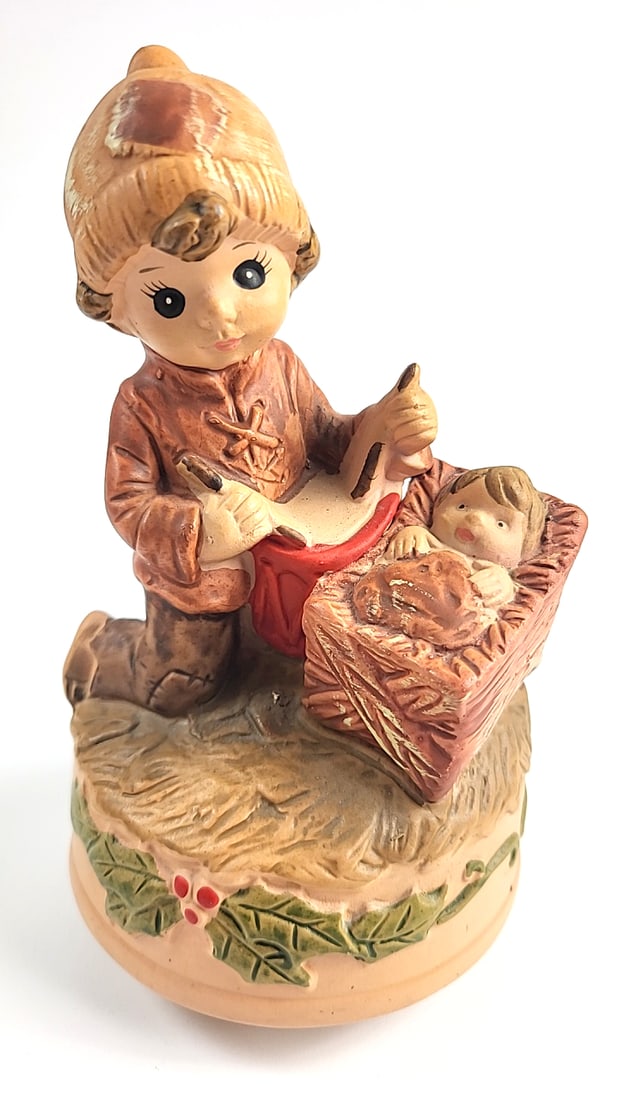 Vintage Schmid Music Box Dancer Boy & Child Hand Painted Japan Ceramic Figurine (1 of 5)