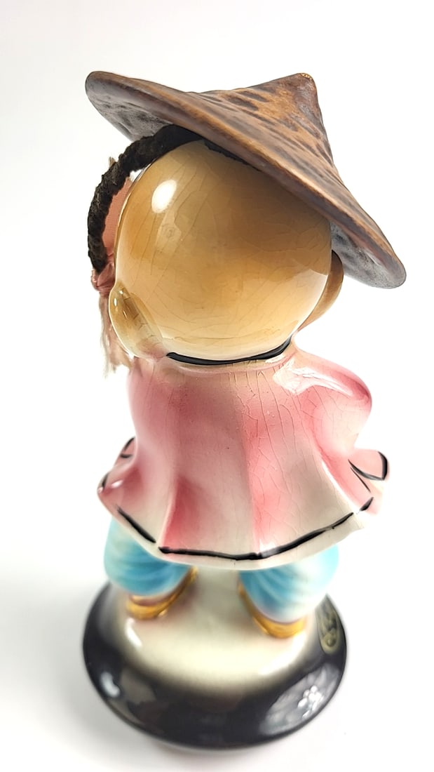 A Josef Original California "Tee Hee" 107 M.J.G. Ceramic Figurine Asian Girl - 3