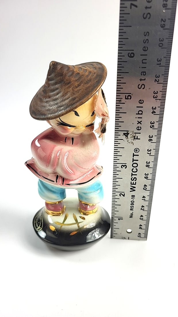 A Josef Original California "Tee Hee" 107 M.J.G. Ceramic Figurine Asian Girl - 7