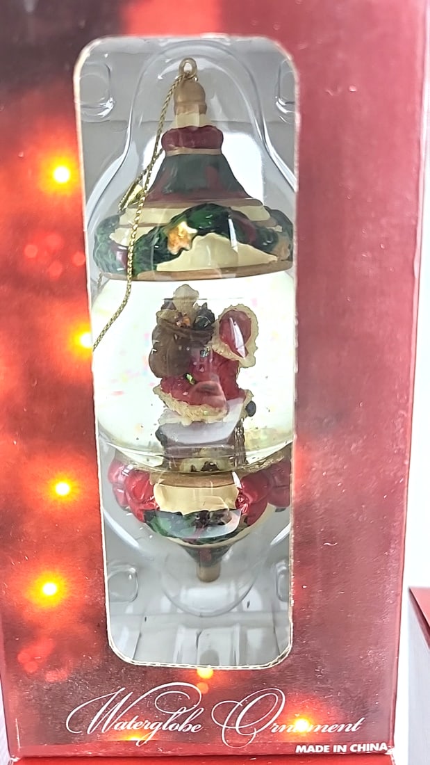 Vintage Kirkland Signature Vellux Glass Waterglobe Ornaments Set of 8 All Unique Brand New Holida... - 2