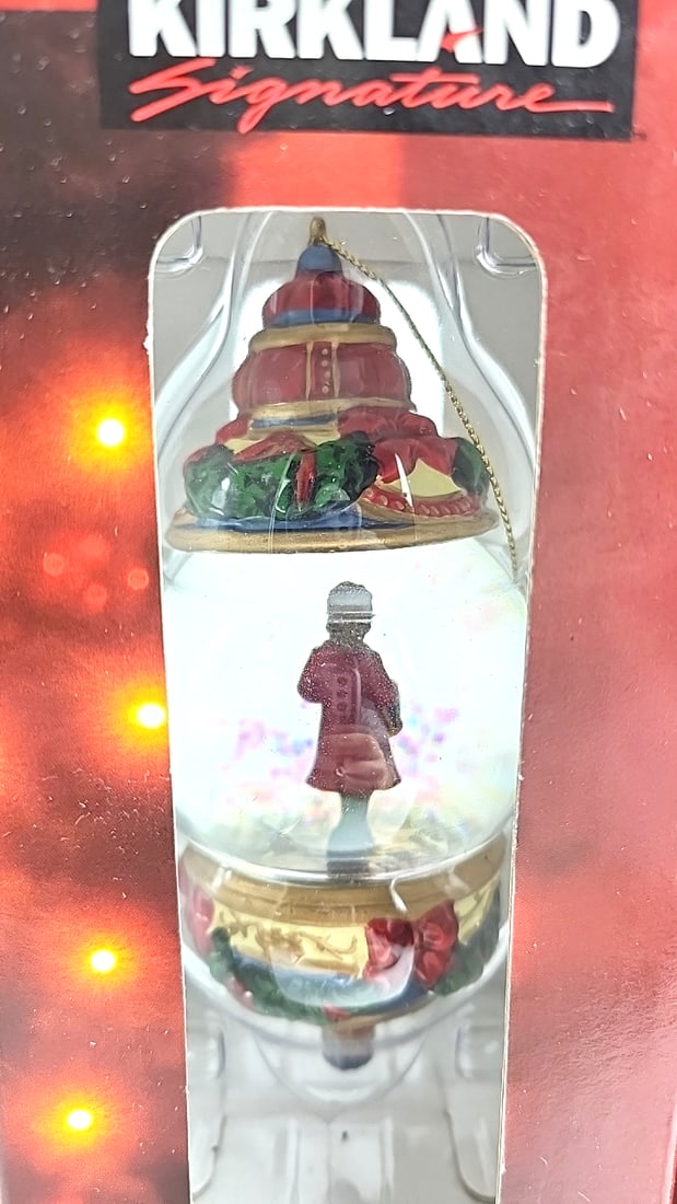 Vintage Kirkland Signature Vellux Glass Waterglobe Ornaments Set of 8 All Unique Brand New Holida... - 4