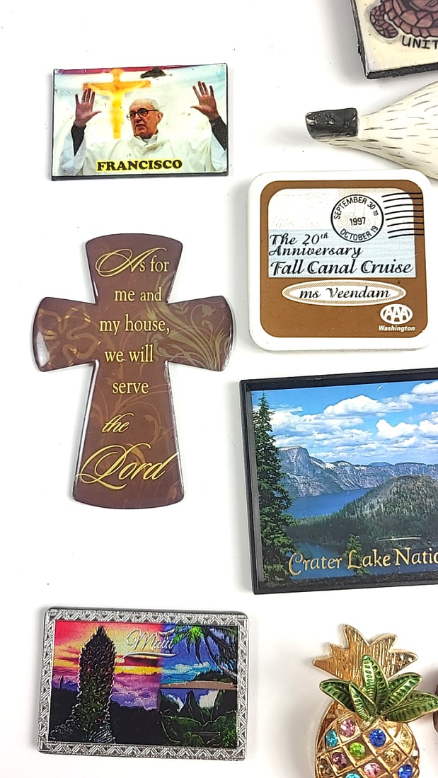 Vintage Souvenir Magnet Collection Hawaii Carlsbad National Park Pope Traveling Etc Theme Decor - 4