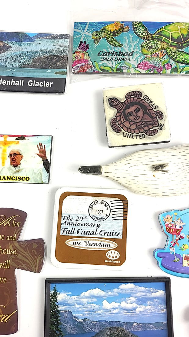 Vintage Souvenir Magnet Collection Hawaii Carlsbad National Park Pope Traveling Etc Theme Decor - 7