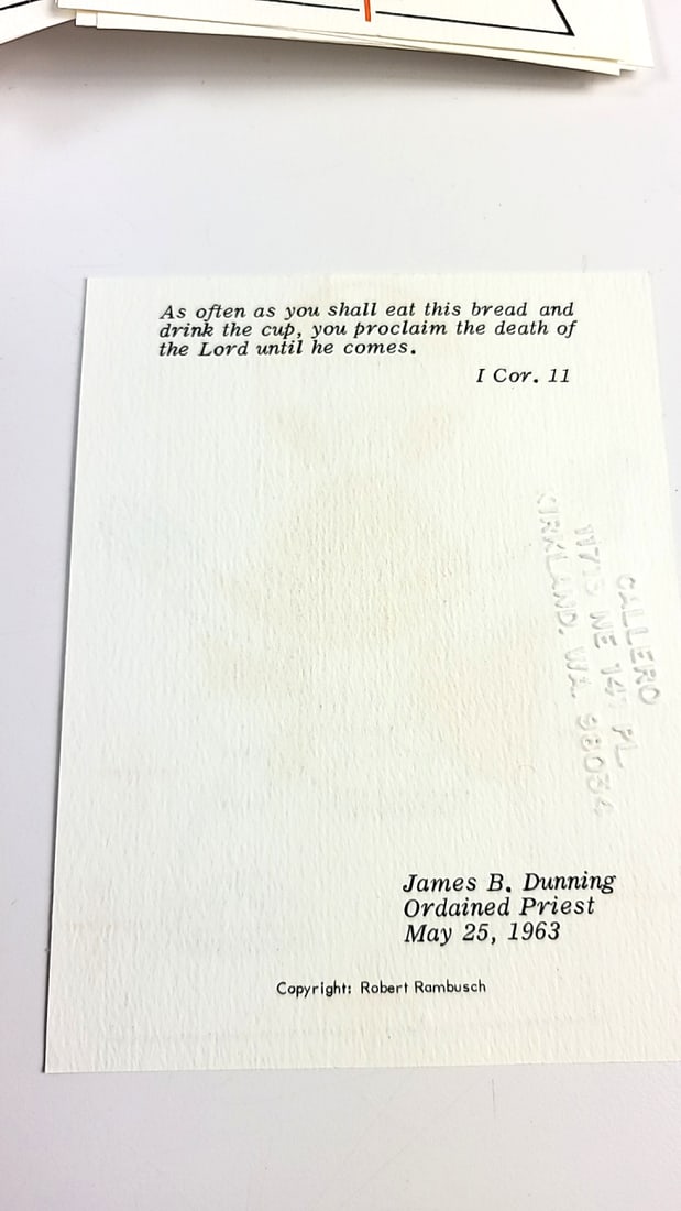 Lot of 100 or so Religious Icon Art Print Card Flyers - Last Supper Style, Orange & Black, Modern... - 2