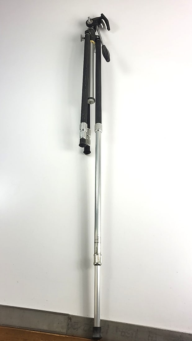 Vintage Challenger 1100 Japan Extens to 4' - Camera Tripod Black Adjustable Aluminum Photo Stand - 5
