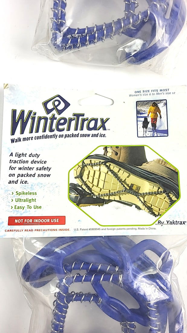 New Ã—2 WinterTrax Yaktrax Traction Device Blue Spikeless Ultralight Snow Ice Walker - 2