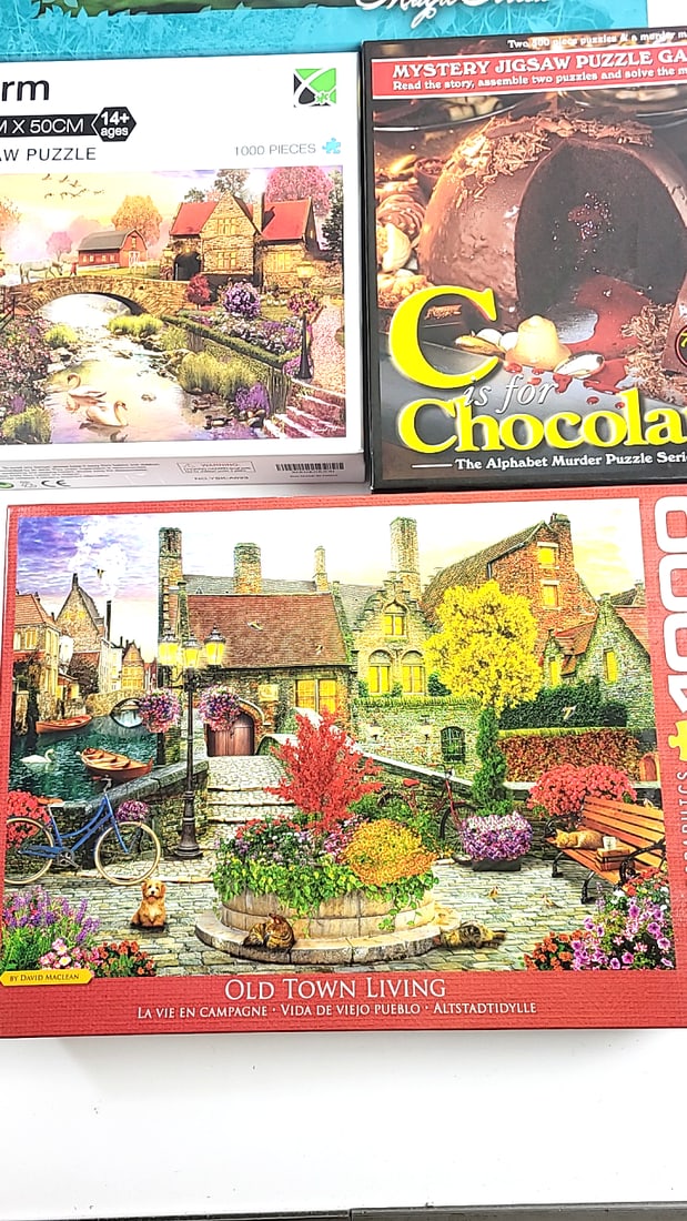 Lot of 5 Ravensburger, Heye, Farm, Eurographics Jigsaw Puzzle Lot - Various Scenic Themes - 2