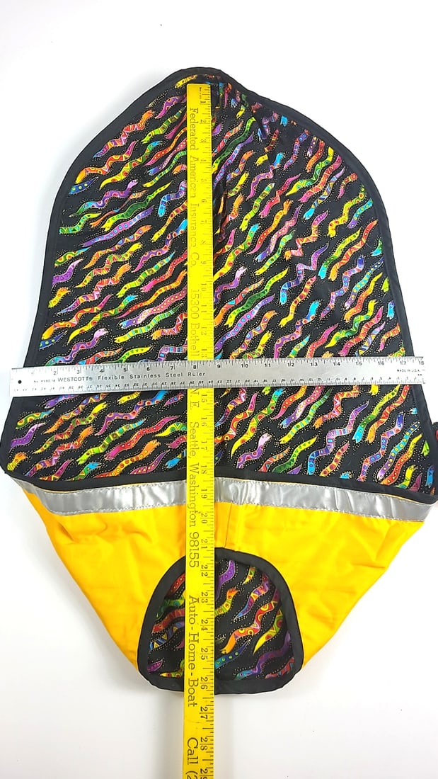 Posh Paw Creations Yellow Reflective Dog Whippet Hound Large City Slicker Coat with Polo Neck, Ve... - 5