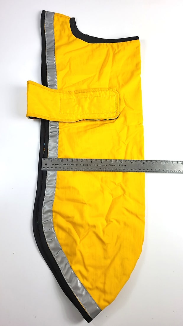 Posh Paw Creations Yellow Reflective Dog Whippet Hound Large City Slicker Coat with Polo Neck, Ve... - 7