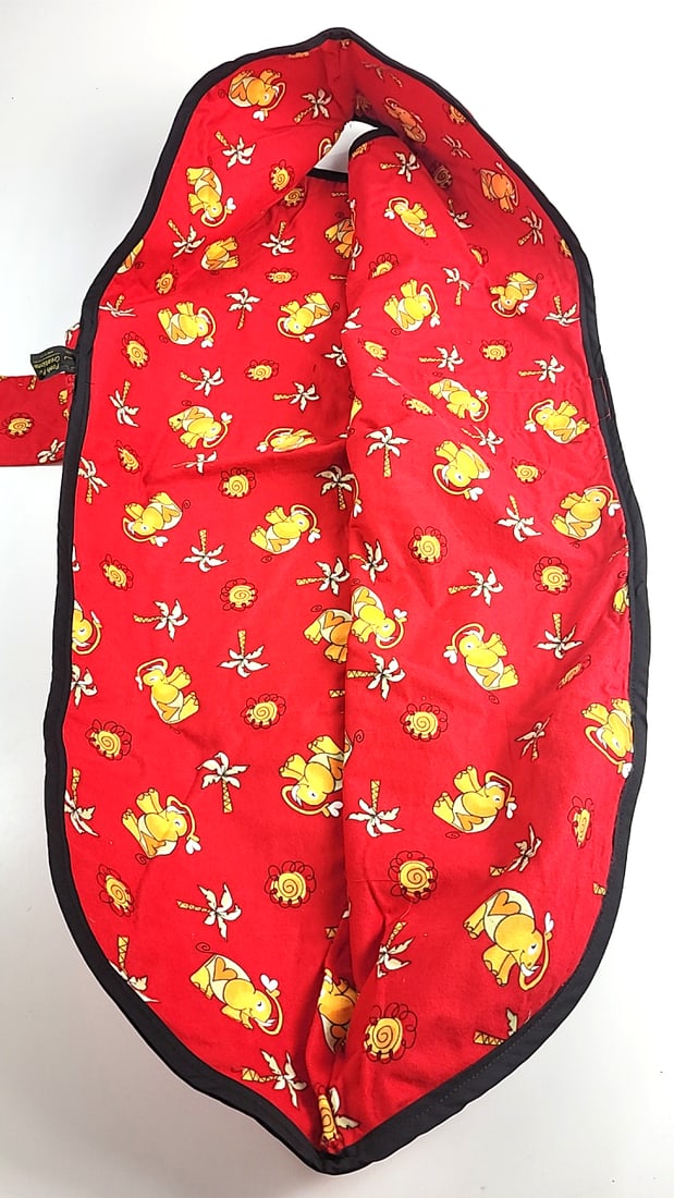 Posh Paw Creations Dog Whippet Hound Red Large City Slicker Coat WIth Interior Elephant & Palm Pa... - 2